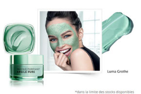 Echantillons gratuits masque argile pure de l'oreal