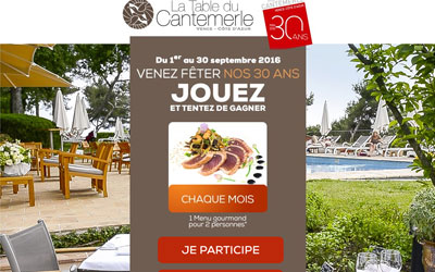 Menu pour 2 à La table du Cantemerle à Vence