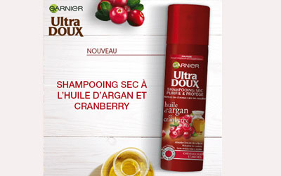 Test produit, Shampooings Secs - Ultra Doux de Garnier