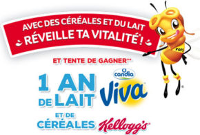 Un an de céréales Kellogg's et de lait Candia