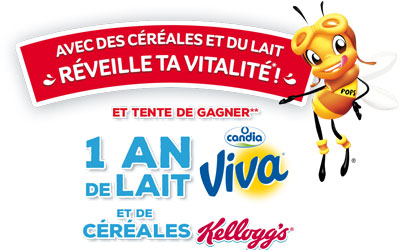 Un an de céréales Kellogg's et de lait Candia