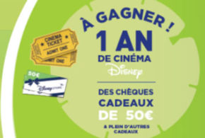 Un an de cinéma Disney pour une famille de 4 personnes