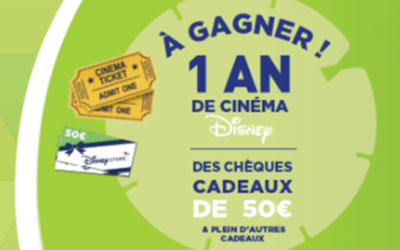 Un an de cinéma Disney pour une famille de 4 personnes