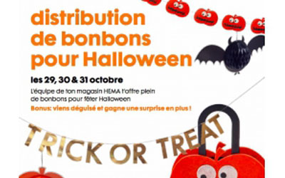 Bonbons et une surprise offerts pour fêter Halloween