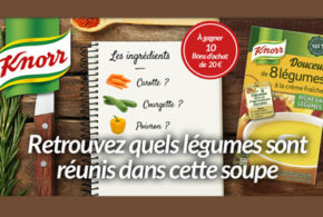 Concours gagnez 10 bons d'achat Knorr de 20 euros
