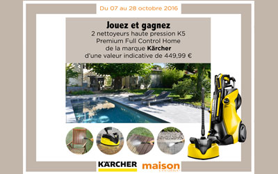 Concours gagnez 2 nettoyeurs Kärcher