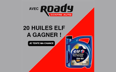 Concours gagnez 20 bidons d'huile moteur ELF