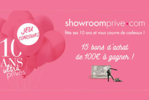 Concours gagnez des bons d'achat Showroomprivé de 100 euros
