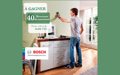 Concours gagnez des détecteurs de matériaux Bosch