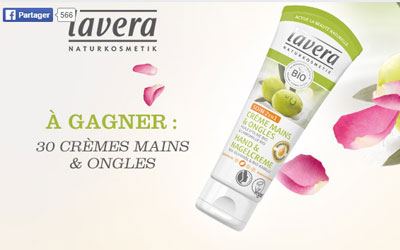 Concours gagnez des produits de soins crème Mains & Ongles Lavera