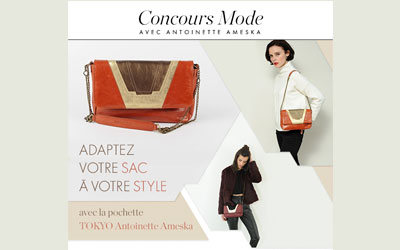 Concours gagnez des sacs à mains pochettes TOKYO Antoinette Ameska