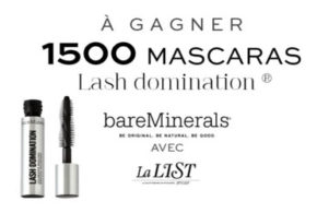 Concours gagnez 1500 mascaras LASH Domination Bare Minerals