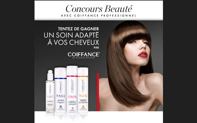 Concours gagnez 75 rituel de 4 produits de soins Coiffance Professionnel