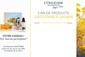 Concours gagnez un an de produits de beauté L'Occitane