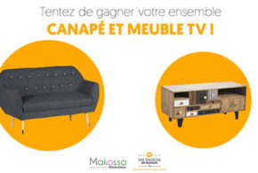 Concours gagnez un ensemble meuble TV et canapé