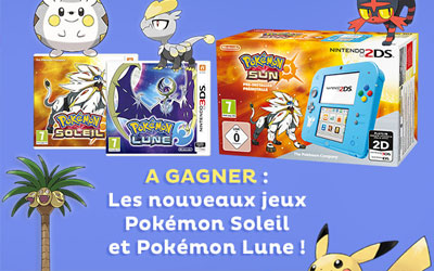 Concours gagnez une console Nintendo 2DS avec 1 jeu Pokémon