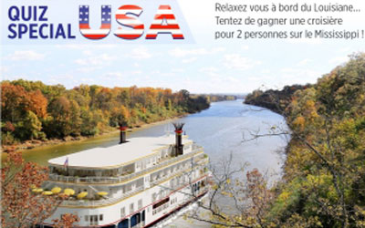 Concours gagnez une croisière aux États-Unis pour 2 sur le Mississippi