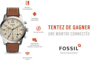 Concours gagnez une montre connectée Q de la marque FOSSIL