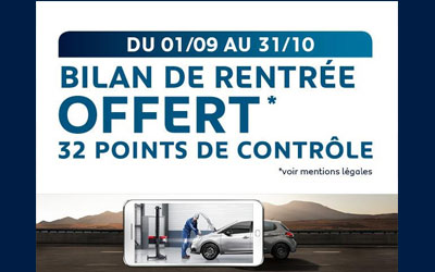 Peugeot vous offre 32 points de contrôle réalisés par un Expert
