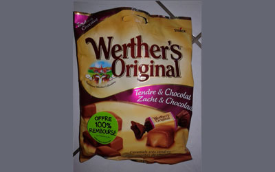 Werther's Tendre et chocolat 100% remboursé