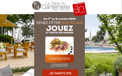 concours gagnez 1 menu pour 2 personnes à La table du Cantemerle