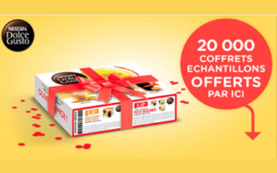 20000 coffrets de capsules Dolce Gusto Gratuit