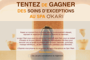 Concours gagnez 1 privatisation du spa O'Kari pour 10 personnes