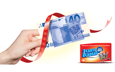 Concours gagnez 1374 cartes cadeau Carrefour de 40 euros