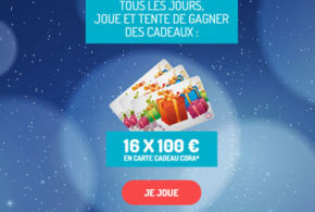 Concours gagnez 16 cartes cadeau Cora de 100 euros