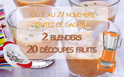 Concours gagnez 2 blenders, 20 découpe fruits