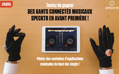 Concours gagnez 2 gants musicaux connectés Specktr