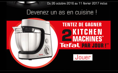 Concours gagnez 2 robots pâtissiers Tefal Kitchen Machine
