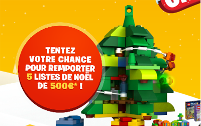 Concours gagnez 5 listes de Noël Lego