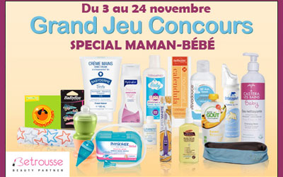 Concours gagnez 5 trousses de produits de soins Maman-bébé Betrousse