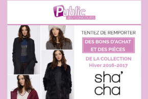 Concours gagnez 5 vêtements Sha'Cha de 183 euros