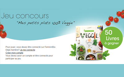 Concours gagnez 50 livres Mes petits plats 100% veggie