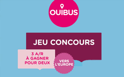 Concours gagnez des billets de car OUIBUS AR pour une destination au choix