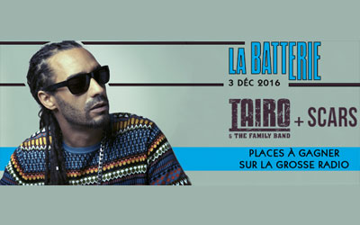 Concours gagnez des invitations pour le concert de Taïro