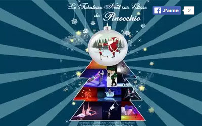 Concours gagnez des invitations pour le spectacle Le Fabuleux Noël sur glisse de Pinocchio