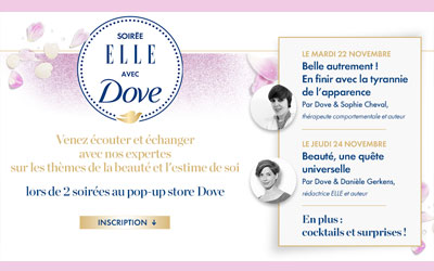 Concours gagnez des invitations pour les soirées Elle avec Dove