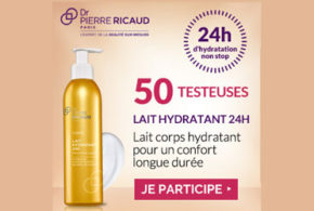 Concours gagnez des produits de soins Lait Hydratant 24H Pierre Ricaud