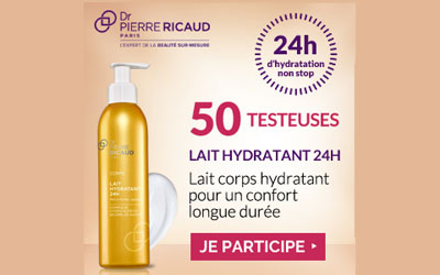 Concours gagnez des produits de soins Lait Hydratant 24H Pierre Ricaud