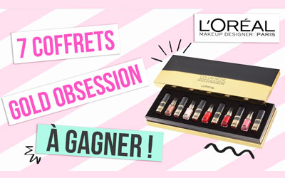 Concours gagnez 7 coffrets de maquillage Gold Obsession