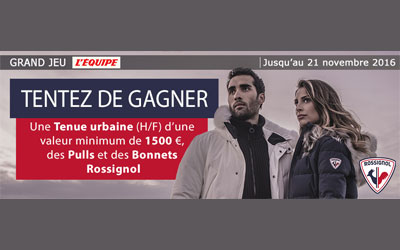 Concours gagnez une tenue urbaine homme ou femme Rossignol