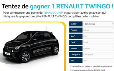 Concours gagnez une voiture Renault Twingo Intens SCe 70