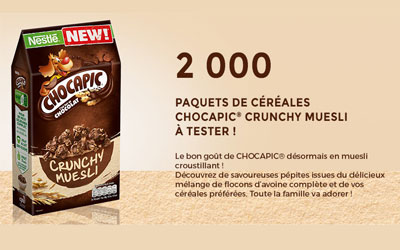 Test produit, Céréales Chocapic Crunchy Muesli