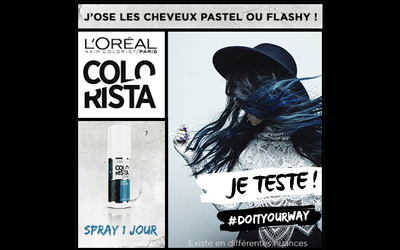 Test produit, Spray ou Washout - Colorista de L'Oréal Paris