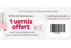 Un vernis à ongles gratuit chez Nocibé