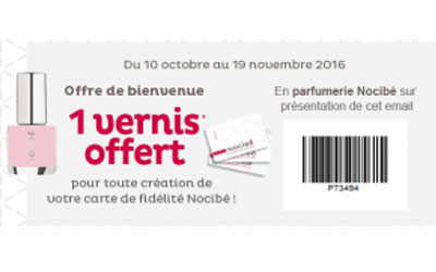 Un vernis à ongles gratuit chez Nocibé