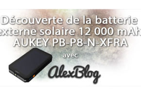 Concours gagnez 1 batterie externe solaire 12 000 mAh AUKEY